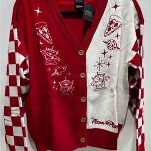 Disney Toy Story Pizza Planet Cardigan Sweater 
Perfect for Christmas